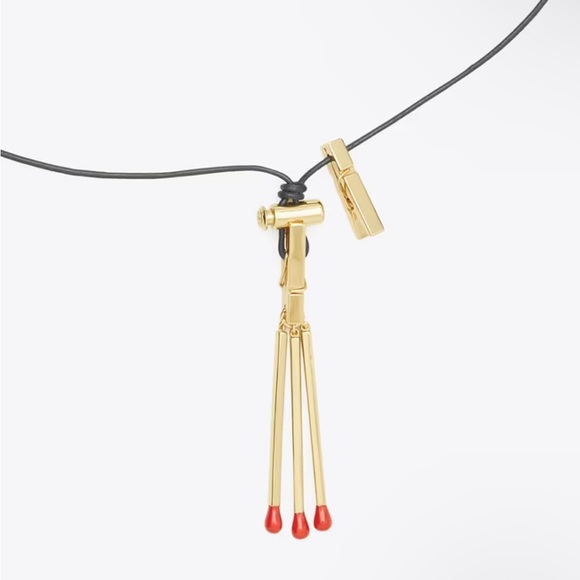 Tory Burch Jewelry - Tory Burch Gold and Red Pendant Necklace